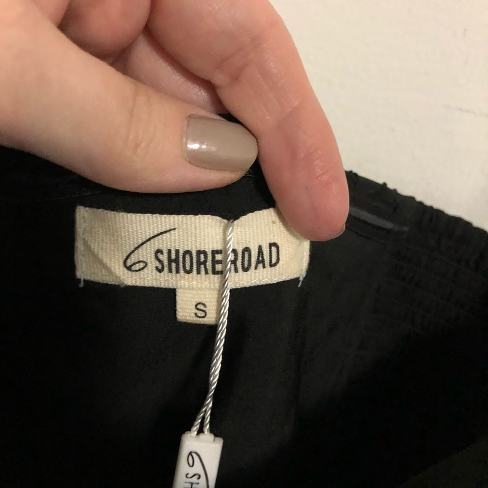 6 Shore Road Wanderlust Corset Top One Shoulder Ruched Mini LBD Black Dress NWT - Picture 10 of 13